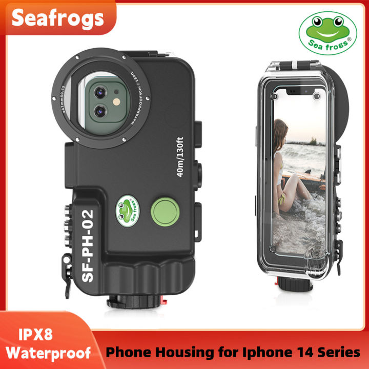 Seafrogs มาใหม่กันน้ำ40เมตรโทรศัพท์ที่อยู่อาศัยดำน้ำฮาร์ดถ่ายภาพกรณี ...