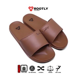 Rootly - Sandal Slop Pria Wanita Terbaru Slipper Beigi Phylon Busa Empuk