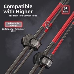 NALANILI 10pcs Các chế độ có thể điều chỉnh. Kẹp dây câu cá Thiết kế chống trượt. 10 chiếc Dụng cụ cố định cần câu Đáng tin cậy. Chống sốc Kẹp thanh chịu lực va đập Câu cá