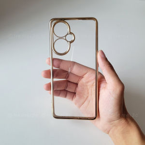 For OnePlus Nord CE 3 Lite 5G Casing Transparent Soft TPU Plating Edge Phone Case Cover