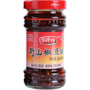 280G wild mountain pepper tempeh chopped chili Hunan chili sauce rice bean drum bibimbap noodles sauce super spicy