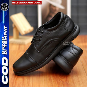 Wiscon Sepatu Pantofel Pria Kulit Formal Casual Hitam Kerja Kuliah