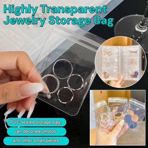 Highly Transparent Jewelry Storage Bag PVC Jewelry Organizer Anti-Oxidation Zip Lock Pouches Jewelry Display Packaging Bags