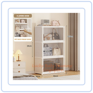 【COZYCASA】Dustproof Bag Storage Cabinet with Flip Door/Transparent Multilayer Rack