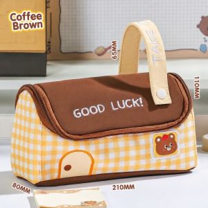 YESMILE Hình ngôi nhà Hộp đựng bút chì Có tay cầm tháo rời. Dung tích lớn Túi đựng bút Bền bỉ Túi đựng văn phòng phẩm Quà tặng