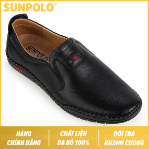 Giày mọi nam da bò SUNPOLO trẻ trung đi làm đi chơi CS5055