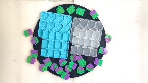 2 cái tình yêu chữ vuông kết hợp bông tai khuôn nhựa Epoxy đúc nhựa khuôn mặt Dây Chuyền Thích hợp cho DIY