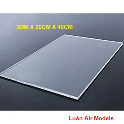 (3mm 30x40cm) Tấm nhựa mica cứng trong suốt làm hồ cá mica chuồng hamster mica hộp mica kính khung ảnh mica ốp biển số xe chế đồ chơi sáng tạo mô hình thủ công trang trí nội thất (VA173) - Luân Air Models