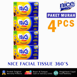 PAKET MURAH | Tisu NICE Facial 360 Sheets/Tisu Wajah Isi 4 PCS Keperluan [Rumah Kantor Hotel Warung & Mobil]