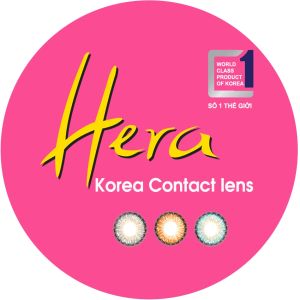 Lens Hera Nâu Hổ Phách Không Độ AMBER BROWN Nhập Khẩu Hàn Quốc Kính Áp Tròng Không Cận 6 Tháng