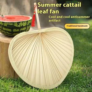Bharara Elegant Handmade Straw Fan for Summer Cooling with Tassel Decor