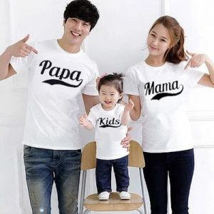 KAOS COUPLE KELUARGA PAPA MAMA KIDS (HARGA SATUAN)