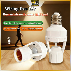 360 Degrees Human Induction Motion Sensor Night Lamp Socket Base E27 Delay Time Adjustable Switch