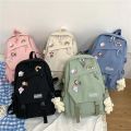 Korean Schoolbag Fashion Casual Backpack Junior High School Girls College Style Japanese Cute Schoolbag Japanese Travel Backpack Large Capacity Backpack Female Senior High School Students Campus Travel Backpack Waterproof (Blue/Green). 