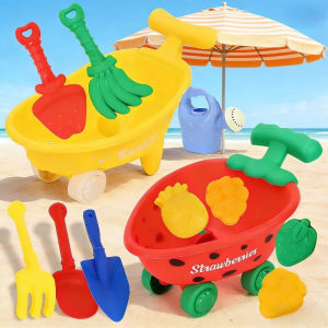 Beach Toys Set Shovel Bucket Seabeach Cart Summer Beach Toy Education Toys for Kids Boys Girls