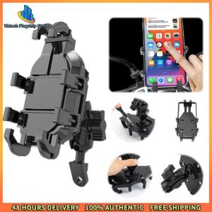 Vktech ที่จับโทรศัพท์มอเตอร์ไซค์แบบหมุนได้ 360 องศา พร้อมคลิปกันลื่น ปรับได้สำหรับการปั่นจักรยานและขับขี่ปลอดภัย
