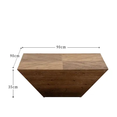 AUREO Solid wood table r old square coffee table small apartment living room Nordic light luxury solid wood tea table