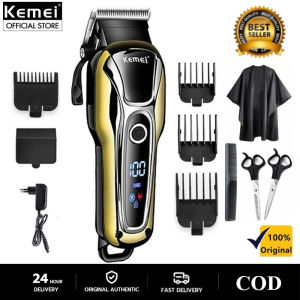 (สินค้าพร้อมส่ง) Kemei KM-1990 ใหม่ล่าสุด!!  ของแท้100% แบตเตอเลี่ยนตัดผมไร้สาย ปัตตาเลี่ยนตัดผมชาย COD