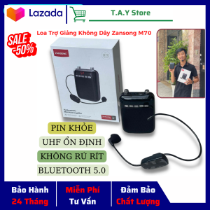 (Xả Kho Rẻ Nhất)Máy trợ giảng cho giáo viên Máy trợ giảng không dây Loa trợ giảng mic không dây - Máy trợ giảng Zansong M70 kèm mic cài đầu không dây nhỏ gọn pin bền công suất lớn 15W đáp ứng cho phòng học tới 100 người - Bảo Hành 12 THÁNG