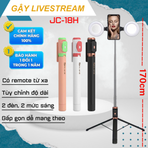 Gậy tự sướng 3 chân có remote Gậy chụp ảnh livestream có đèn Gía đỡ điện thoại 3 chân gậy livestream bán hàng giá rẻ