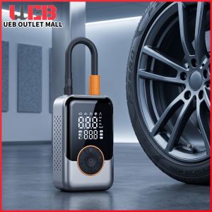 Portable Car Tire Inflator with Nozzle Rechargeable Wireless Air Pump Compact Design for Fast and Reliable Tire Inflation
