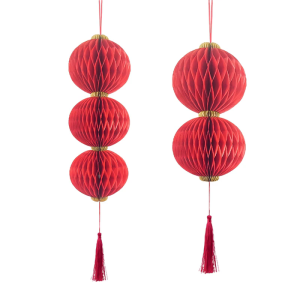Đồ treo trang trí truyền thống cho năm mới và Lễ Hội Mùa Xuân Đèn Lồng Giấy Trung Quốc bắt mắt