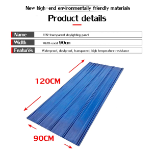 🔥High temperature resistance🔥FRP Fiberglass Longspan RIB TYPE FRP daylighting board sunshade rainproof and durable 120*90cm Fiber Glass Sheet Clear transparent daylighting board Sunlit roof panel Greenhouse Ceiling