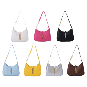 Women Bag PU Leather Underarm Bag Korean Styles Armpit Bag Shopping Dating Bag Fashion Handbag Purse Simple Shoulder Bag