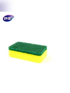 Miaojie Dishwashing Sponge Scrubber Household Kitchen Supplies Double-Sided Cleaning Oil Removal Water Absorption Pot Brush Dishwashing Magic Tool [ Free Shipping ]