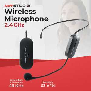 COD TaffSTUDIO Mik Microphone Wireless Jarak Jauh Clip OnType C / Mic Bando Imam Masjid Terbaik 2.4G Headset 2 PCS with Receiver - SI02