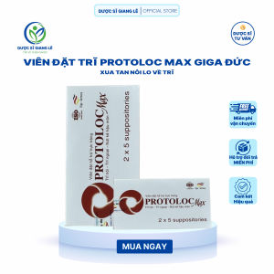 Đặt Trĩ Protoloc Max Giga Đức Risopharma - Hỗ Trợ Giảm Sưng Đau Co Búi Trĩ Nứt Kẽ Hậu Môn