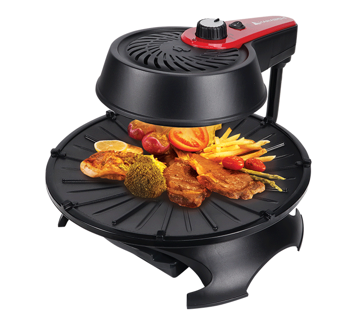 Hanabishi Smokeless Infrared Griller HLRV-INFGRILL725  Automatic 360° Rotation Grill Pan