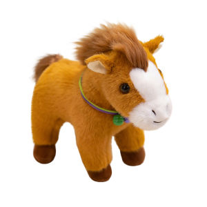27cm Simulated Horse Plush Dolls Stuffed Animal High Quality Super Realistic Pony Plush Toys Classic Birthday Gift For Children