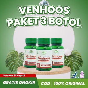 VENHOOS kapsul wasir - EXTRA HEMAT 3 BOTOL Isi 30 kapsul