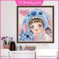 【PL】Hello Kitty Girl 5D DIY Diamond Painting Kuromi and Stitch Cute Gift for Home Decor 30x30cm/40x40cm/50x50cm. 