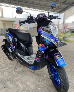 Decal/Stiker Scoppy full body(Bisa ganti warna+nama+no)