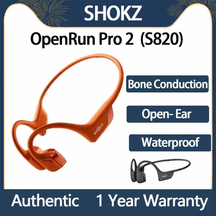 Shokz OpenRun Pro Mini Bone Conduction Open Ear Bluetooth Headphones For Sports With Cooling Wristband Black Mini