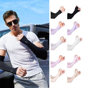 A Pair Ice Silk Arm Sleeve UV Protection Handsock Aqua X & Lets Slim Cooling Arm Hand Sock Men Woman Sport Outdoor Handsocks Cycling Running Sports Ice silk Sleeve