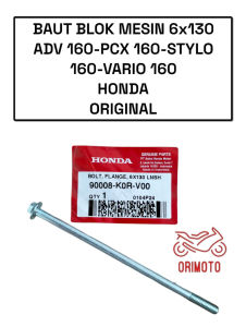 ORIMOTO-BAUT BLOK MESIN 6x130 ADV PCX STYLO VARIO 160 HONDA 90008-K0R-V00 ORIGINAL