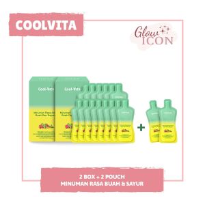 [16 Pouch] Coolvita Minuman Fiber Detox dengan Enzim Pendamping Diet Pelangsing Badan Rasa Ekstrak Buah dan Sayuran