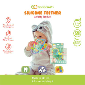 Goodway Food Grade Silicone Teether & Rattle Mainan Kerincingan Bayi / Mainan Gigitan Bayi Bahan Karet BPA FREE