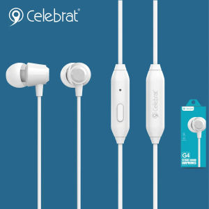Tai nghe Earphone Celebrat G4 chân cắm tròn 3.5mm hàng chính hãng