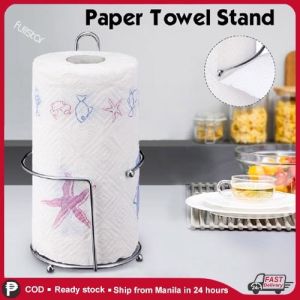 Stainless Steel Kitchen Roll Paper Towel Holder Stand Rack Storage Tissue Shelf