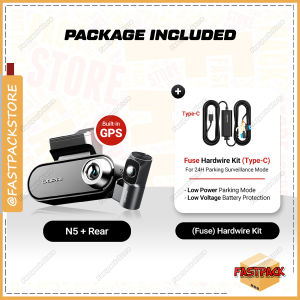 DDPAI N5 Dual 4K with Fuse Kit 4G Connectivity & ADAS with HDR GPS Front & Rear Super Capacitor Dash Cam