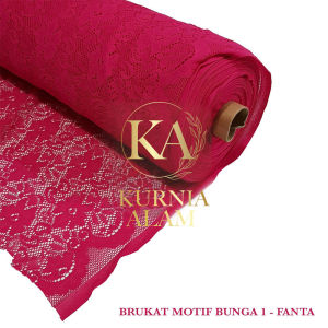 Kain Brukat Brokat Motif Bunga METERAN (100cm) Bahan Gamis Dress Premium Mewah Murah Lebar 150cm Murah Promo Tebal dan Halus
