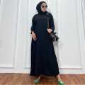 Daster Gamis Crinkle Polos Kekinian Lengan Tangan 3/4 Panjang Semata Kaki Busui Jumbo LD 120. 