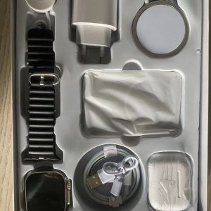 Newkee【8 in 1】2023 Smart Watch Set Ultra 8 49mm Series 8 Bluetooth Call  Temperature Measuring Health Monitoring Men Women Fitness Bracelet Waterproof + Earphone+Power bank+Wireless charger GIFT BOX