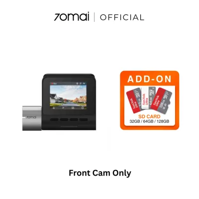 70mai A500s Dash Cam 2.7K Resolution + HDR | Built-in GPS & ADAS | Night Owl Vision | App Control | Loop Recording | Dual Channel Recording