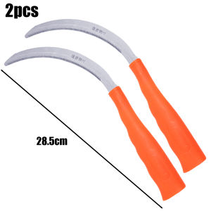YESPERY 2Pcs Stainless Steel Sickle Farming Tool With Teeth Weeding Sickle Harvesting Garden Grass Cutter for Lawn Yard ﻿