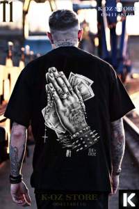 Áo thun nam form rộng Hàn Quốc in hình Bàn Tay Tiền độc đẹp không phai màu không dính giặt vải dày mịn mát